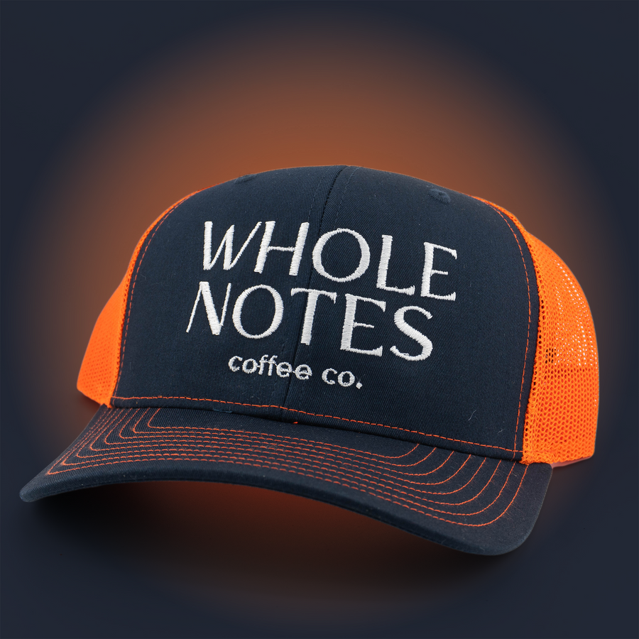 Whole Notes Hat (Orange & Navy)