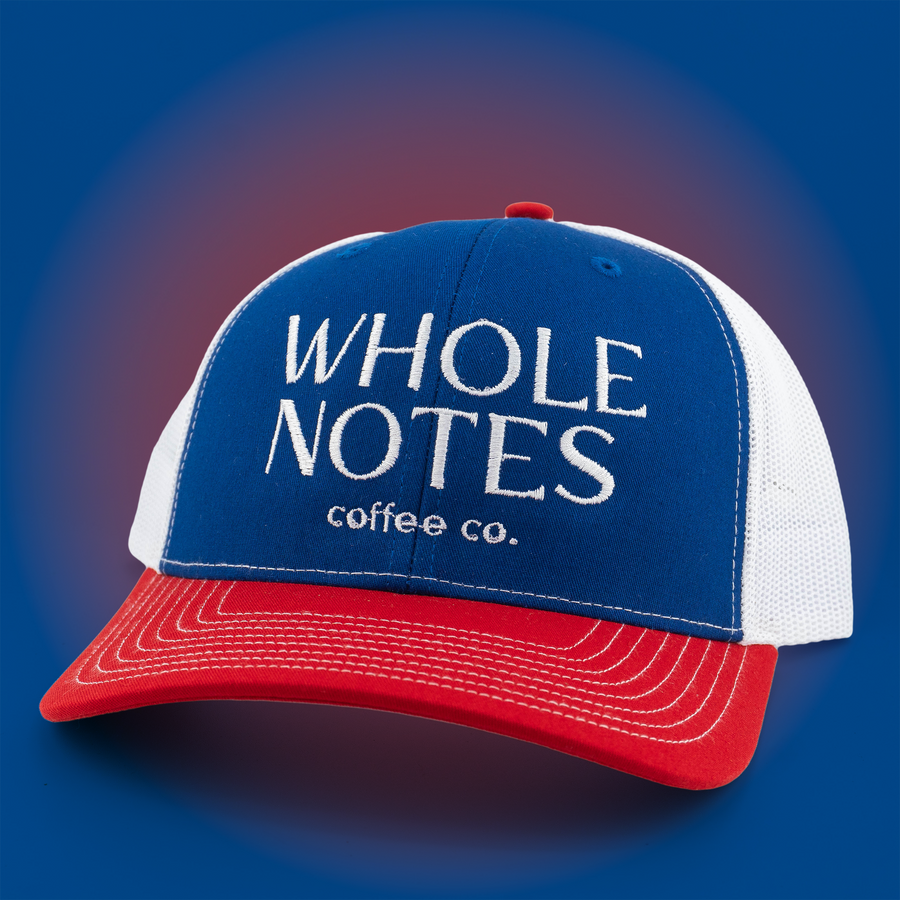 Whole Notes Hat (Red, White & Blue)