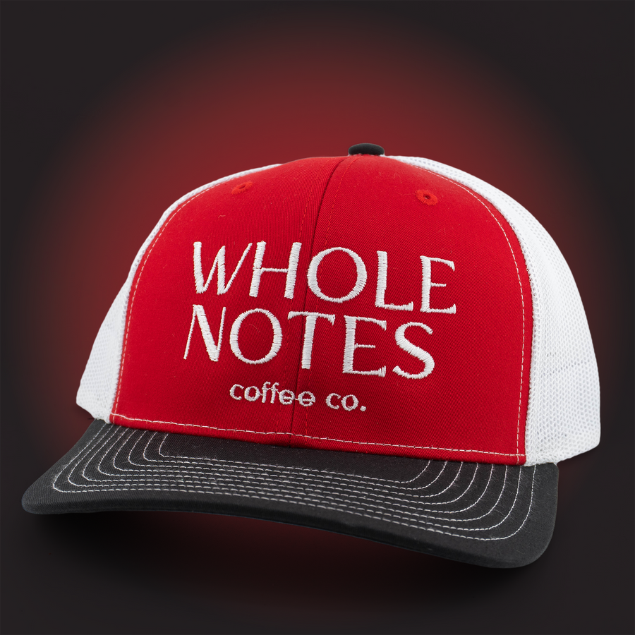 Whole Notes Hat (Red, White & Black)